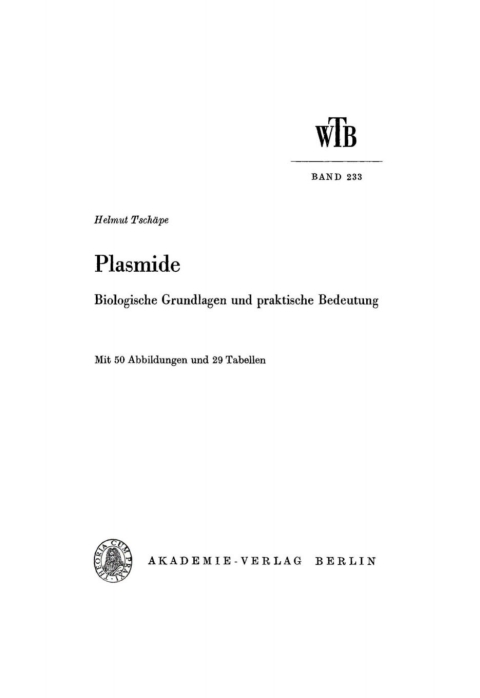 Cover image for book Plasmide