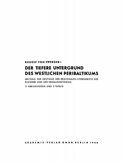 Cover image for book Der tiefere Untergrund des westlichen Peribaltikums
