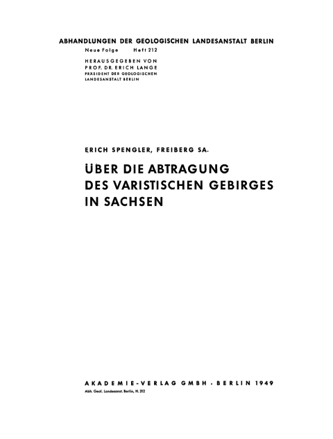 Cover image for book Über die Abtragung des varistischen Gebirges in Sachsen