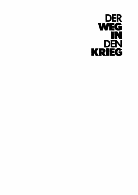 Cover image for book Der Weg in den Krieg