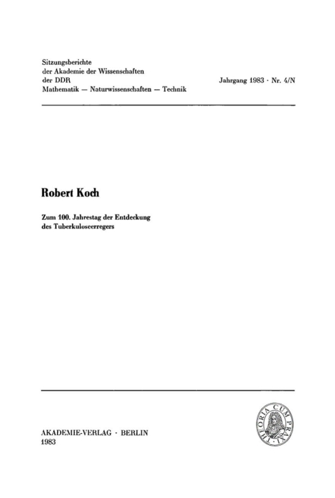 Cover image for book Robert Koch