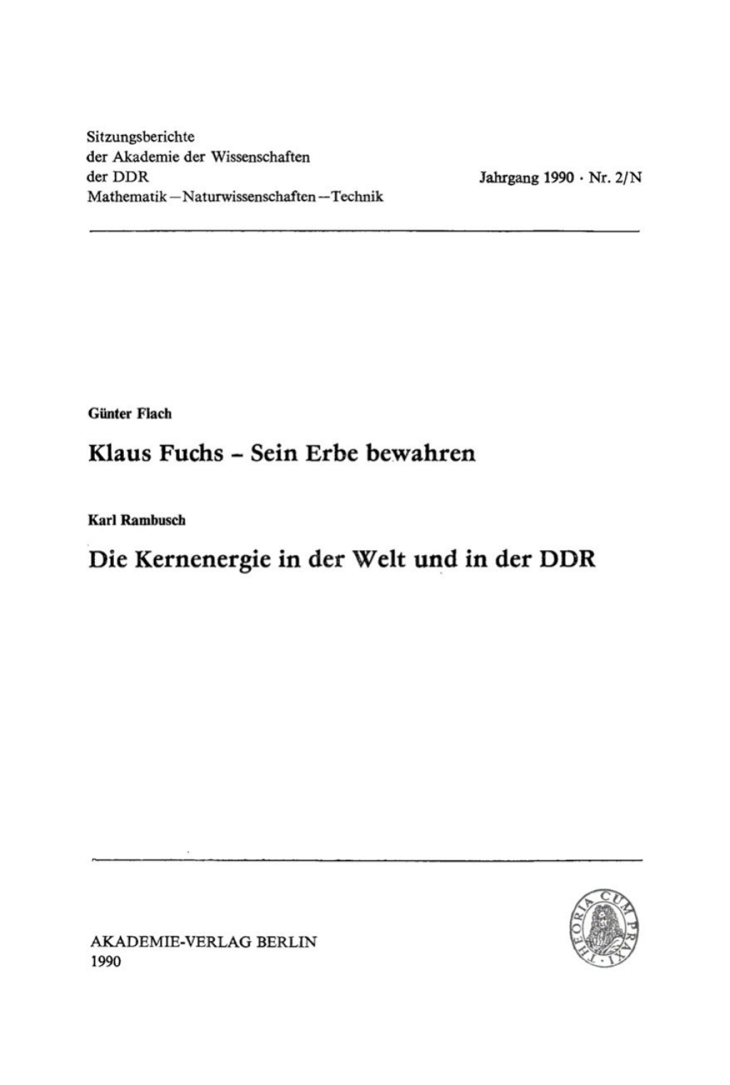 Page Fidelity Klaus Fuchs – Sein Erbe bewahren; $174.26