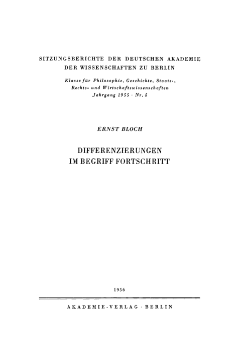 Cover image for book Differenzierungen im Begriff Fortschritt