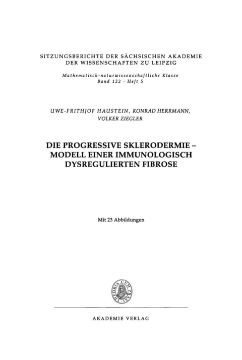 Cover image for book Die progressive Sklerodermie – Modell einer immunologisch dysregulierten Fibrose