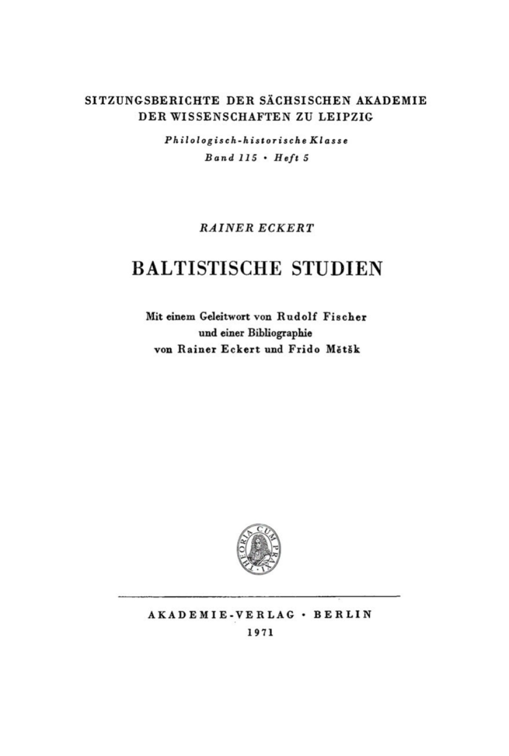 Page Fidelity Baltistische Studien; $174.26