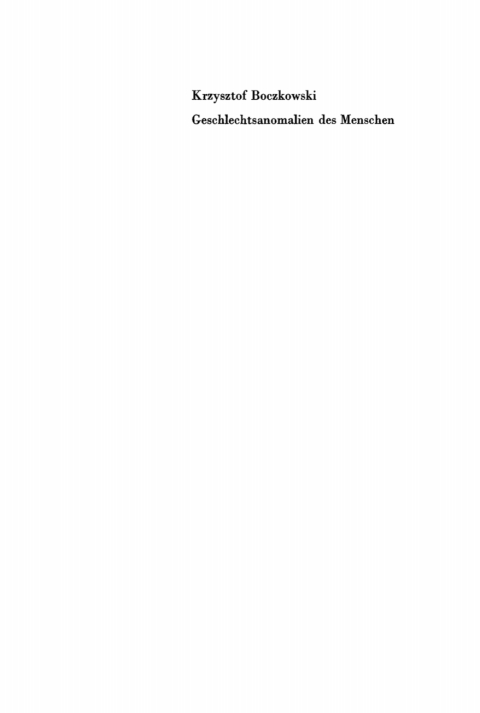 Cover image for book Geschlechtsanomalien des Menschen