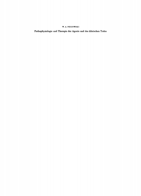 Cover image for book Pathophysiologie und Therapie der Agonie und des klinischen Todes