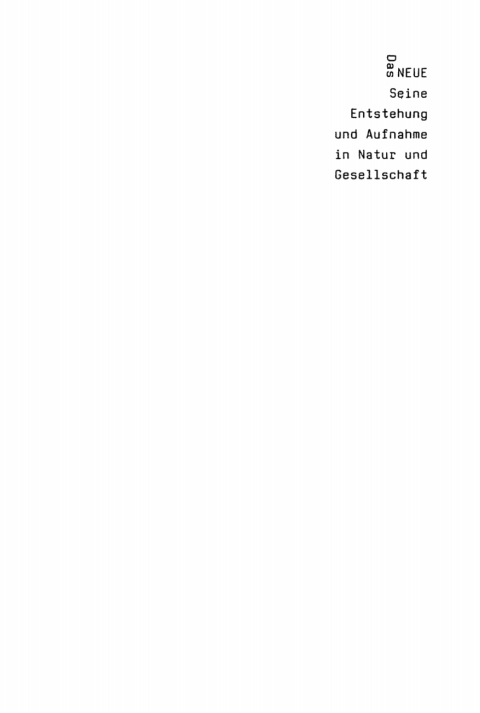 Cover image for book Das Neue