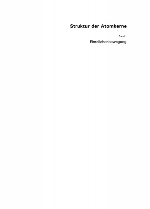 Cover image for book Einteilchenbewegung