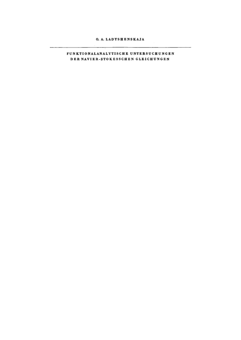 Cover image for book Funktionalanalytische Untersuchungen der Navier-Stokesschen Gleichungen
