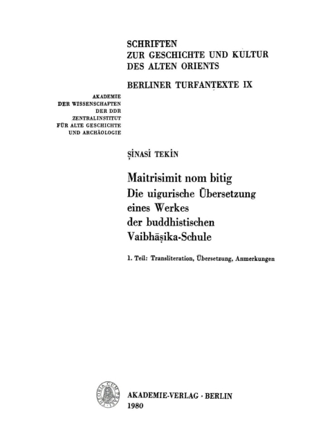 Cover image for book Transliteration, Übersetzung, Anmerkungen