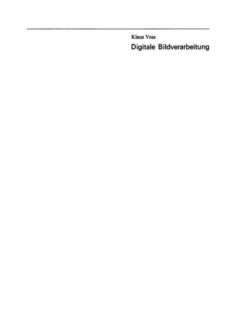 Cover image for book Theoretische Grundlagen der digitalen Bildverarbeitung