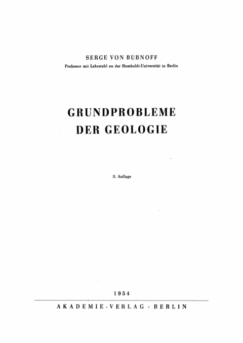Cover image for book Grundprobleme der Geologie