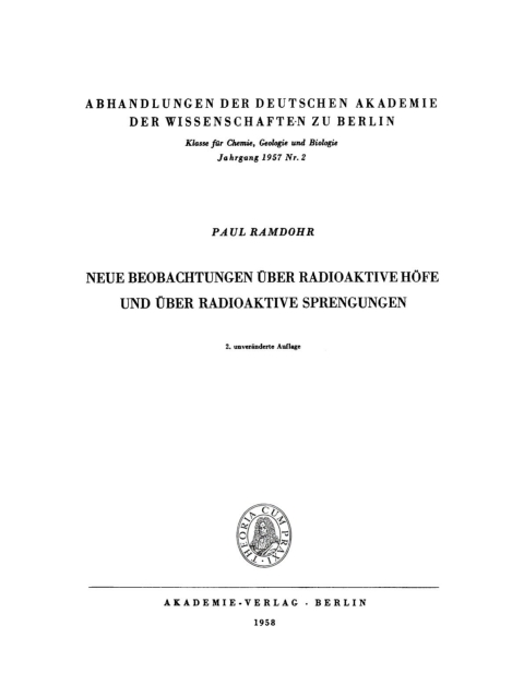 Cover image for book Neue Beobachtungen über radioaktive Höfe und über radioaktive Sprengungen