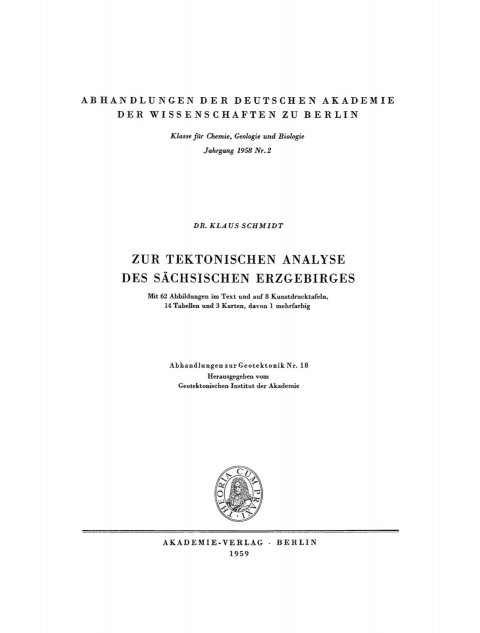 Cover image for book Zur tektonischen Analyse des sächsischen Erzgebirges