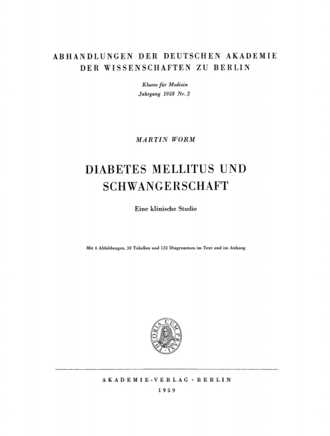 Cover image for book Diabetes Mellitus und Schwangerschaft