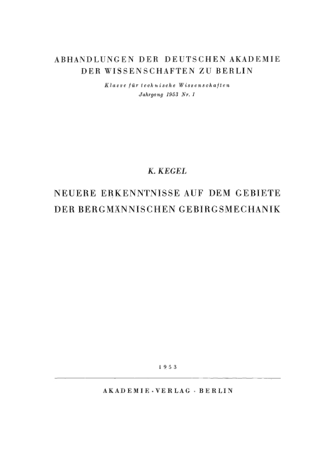 Cover image for book Neuere Erkenntnisse auf dem Gebiete der bergmännischen Gebirgsmechanik