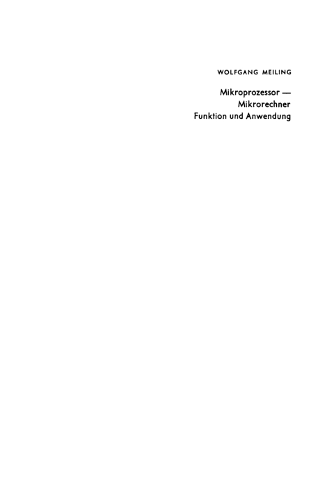 Cover image for book Mikroprozessor – Mikrorechner Funktion und Anwendung