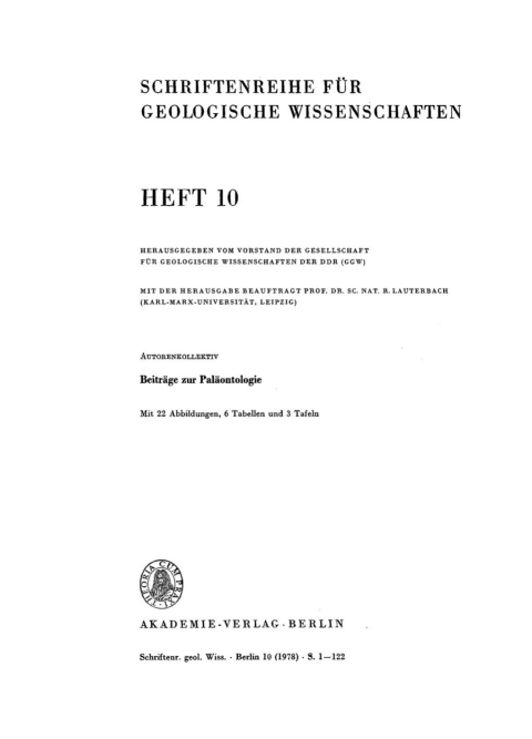 Cover image for book Beiträge zur Paläontologie