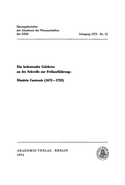 Cover image for book Ein bedeutender Gelehrter an der Schwelle zur Frühaufklärung