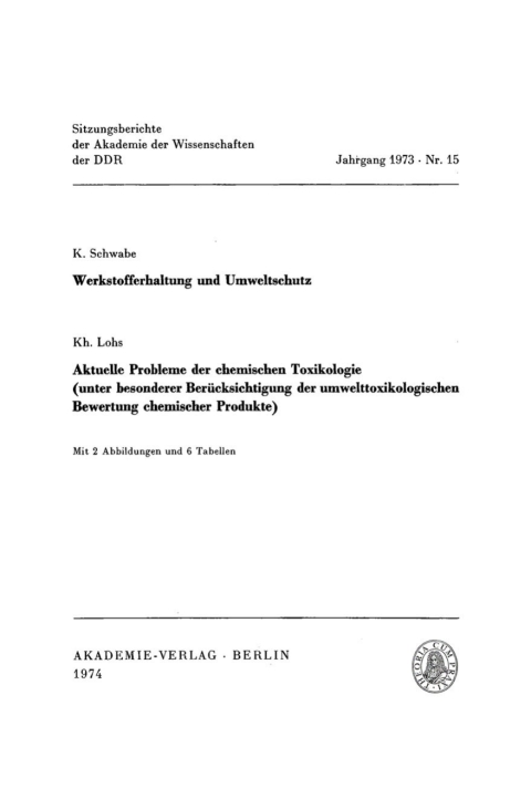 Cover image for book Werkstofferhaltung und Umweltschutz