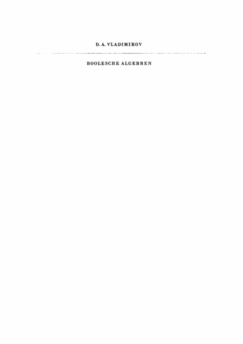 Cover image for book Boolesche Algebren