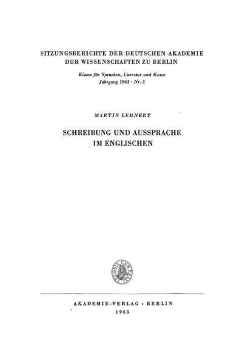Cover image for book Schreibung und Aussprache im Englischen