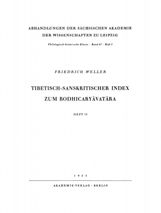 Tibetisch-sanskritischer Index zum Bodhicaryāvatāra, II