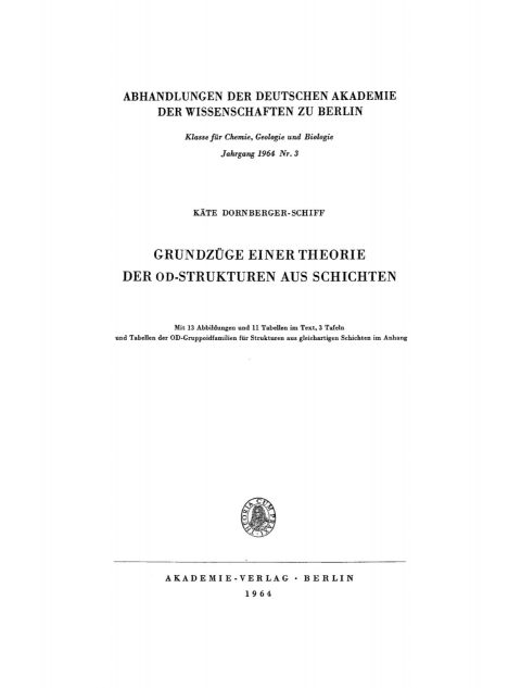 Cover image for book Grundzüge einer Theorie der OD-Strukturen aus Schichten