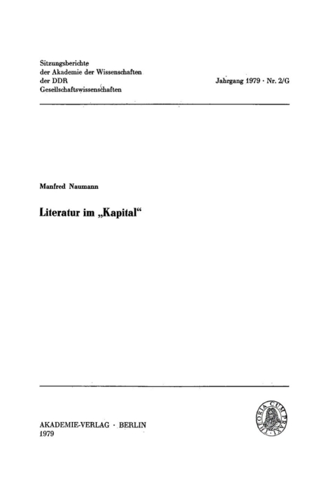 Cover image for book Literatur im „Kapital“