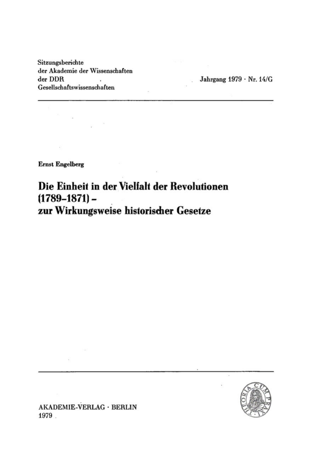 Page Fidelity Die Einheit in der Vielfalt der Revolutionen (1789–1871); $174.26