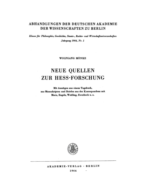 Cover image for book Neue Ouellen zur Hess-Forschung