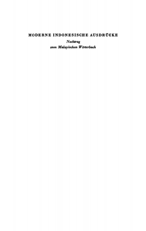 Cover image for book Moderne indonesische Ausdrücke