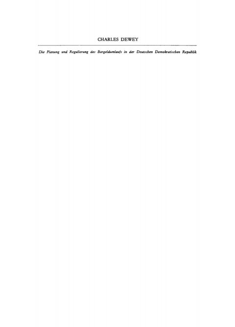 Cover image for book Die Planung und Regulierung des Bargeldumlaufs in der Deutschen Demokratischen Republik