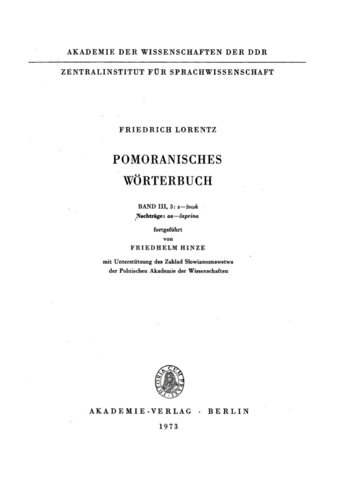 Cover image for book Z – žvwk. Nachträge: aa – čaprina