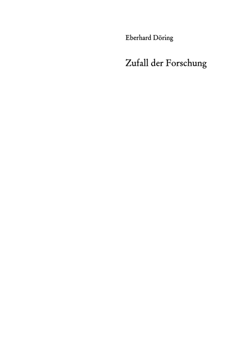 Cover image for book Zufall der Forschung