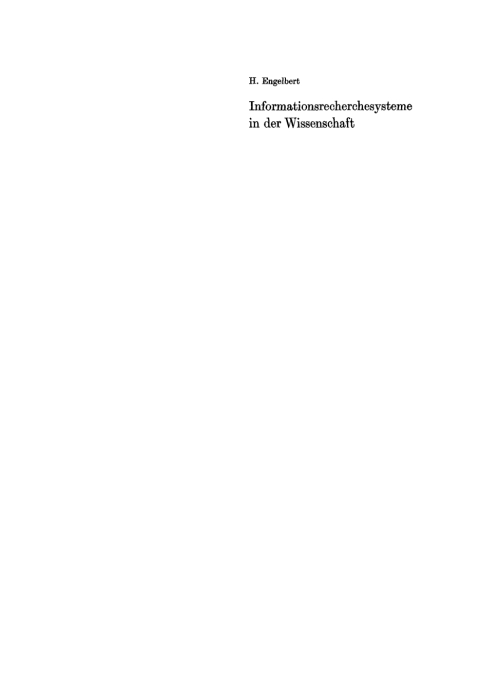Cover image for book Informationsrecherchesysteme in der Wissenschaft