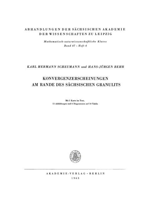 Cover image for book Konvergenzerscheinungen am Rande des sächsischen Granulits
