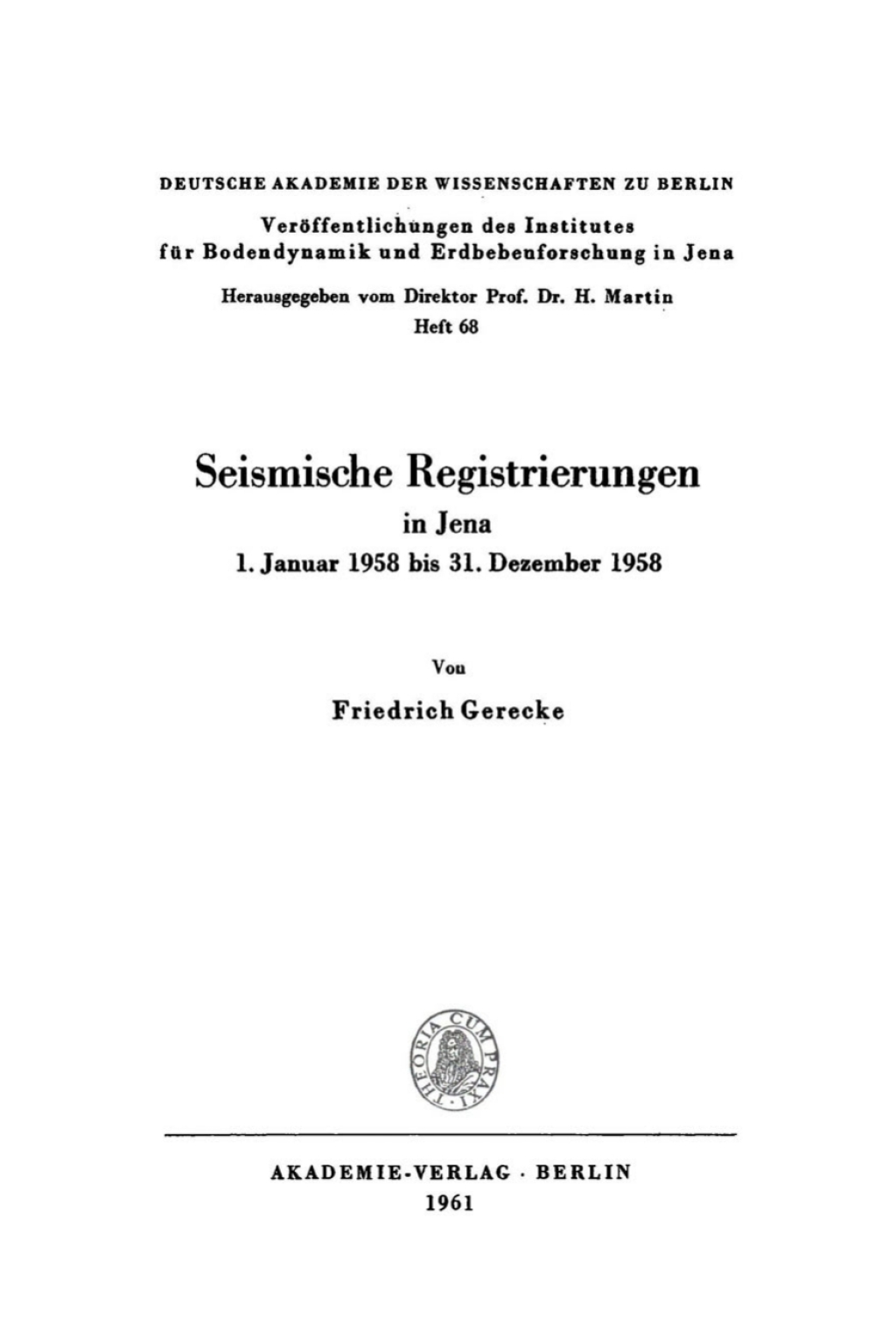 Page Fidelity Seismische Registrierungen in Jena; $174.26