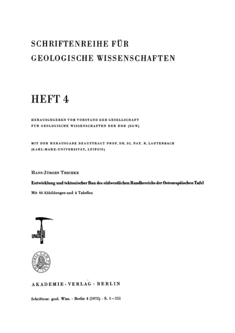 Cover image for book Entwicklung und tektonischer Bau des südwestlichen Randbereichs der Osteuropäischen Tafel