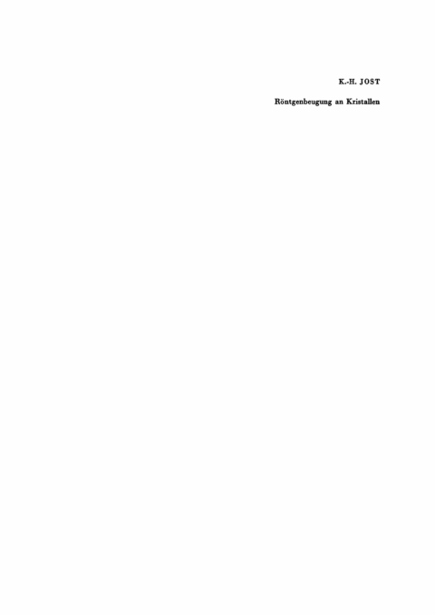 Cover image for book Röntgenbeugung an Kristallen