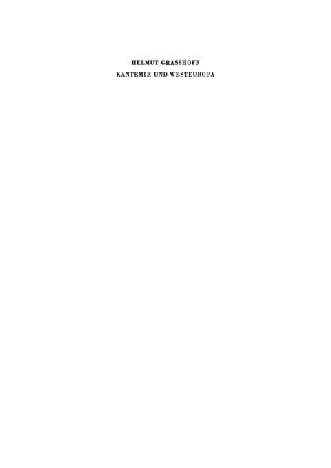 Cover image for book Antioch Dmitrievič Kantemir und Westeuropa