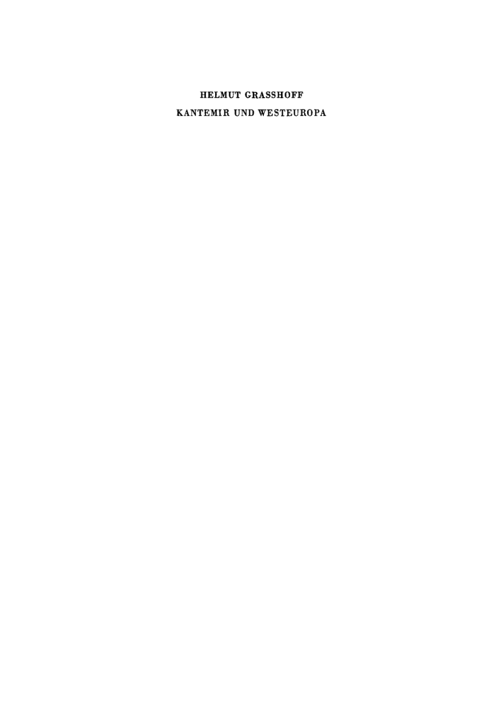 Page Fidelity Antioch Dmitrievič Kantemir und Westeuropa; $174.26
