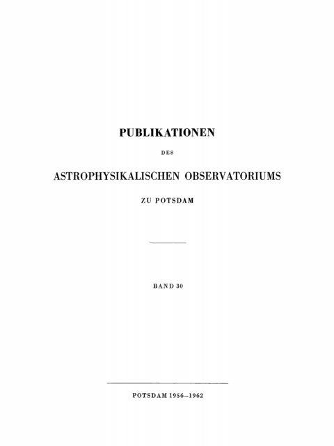 Cover image for book Photographische Doppelsternmessungen mit dem Astrographen des Astrophysikalischen Observatoriums Potsdam