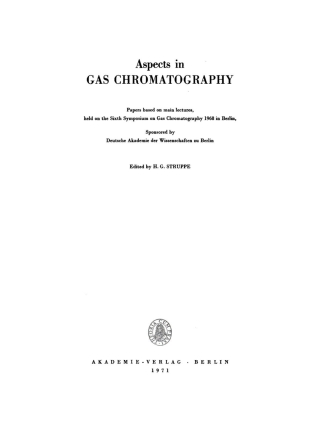 Aspects in Gas Chromatography