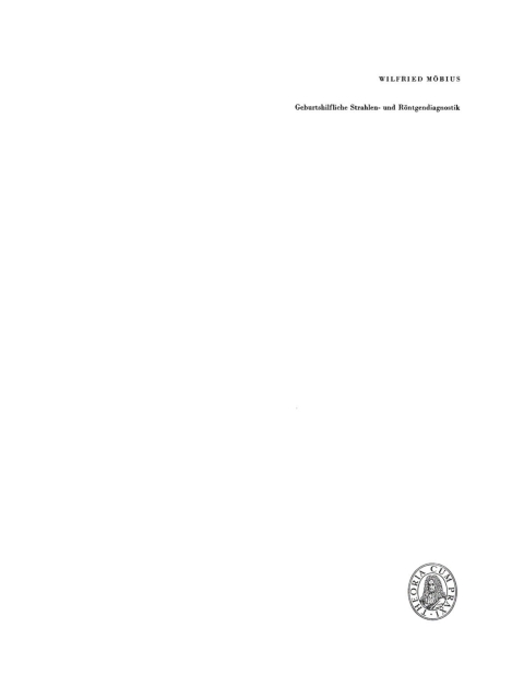 Cover image for book Geburtshilfliche Strahlen- und Röntgendiagnostik