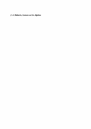 Lectures on Lie Algebras