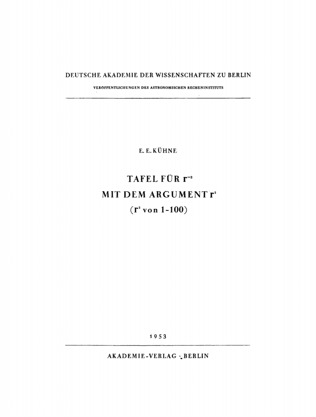 Page Fidelity Tafel für r<sup>-3</sup> mit dem Argument r<sup>2</sup>; $174.26