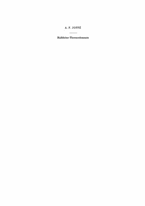 Cover image for book Halbleiter-Thermoelemente