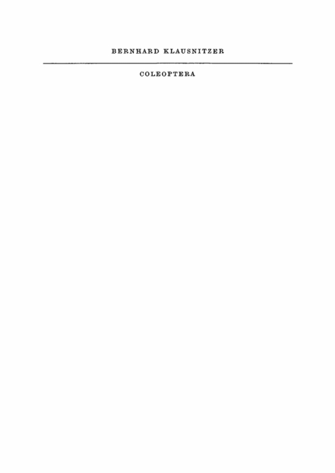 Ordnung Coleoptera 